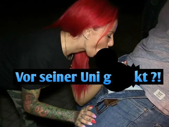 Vorschau aus Auto: Jungschwanz vor SEINER Uni gefickt ?!